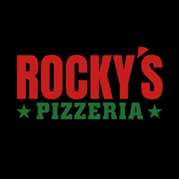 Rockys Pizzeria logo.